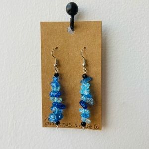 Blue Crystal Bead Hang Downs